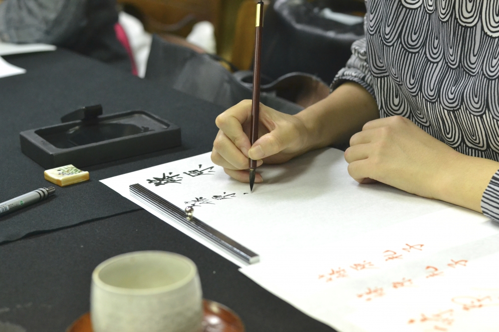 広尾のお寺の書道教室_3