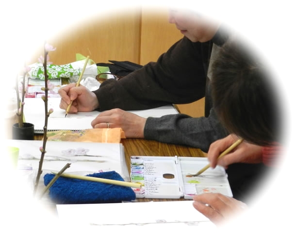 花の水彩画教室_3